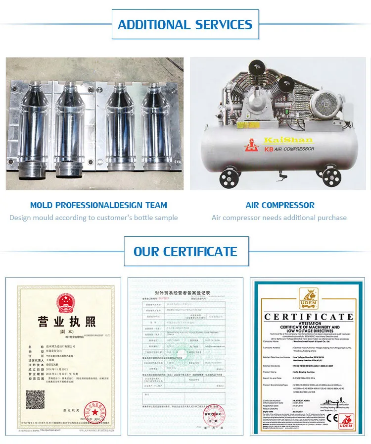 600 700 800 1000 1200 2000 Bph Plastic Pet Blowing Machine Hz-880 Semi-Auto Pet Blowing Machine