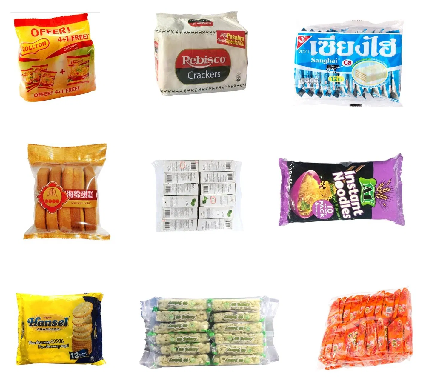 Biscuits/Cookies/Noodles/Vegetables/Fry Fruit/Burger/Muffin/Cake/Food/Horizontal Flowpack Packaging Machine