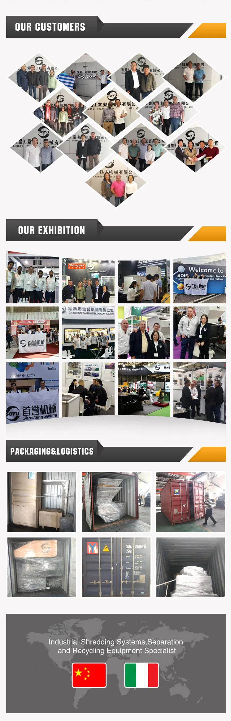 Commercial Scrap Copper Wire Shredder/Four Shaft Shredder