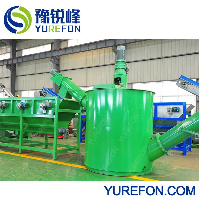 Crushed Waste Plastic Pet PE Water Milk Bottle Flakes Scraps Washing Recycling Machine