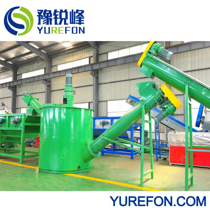 Crushed Waste Plastic Pet PE Water Milk Bottle Flakes Scraps Washing Recycling Machine