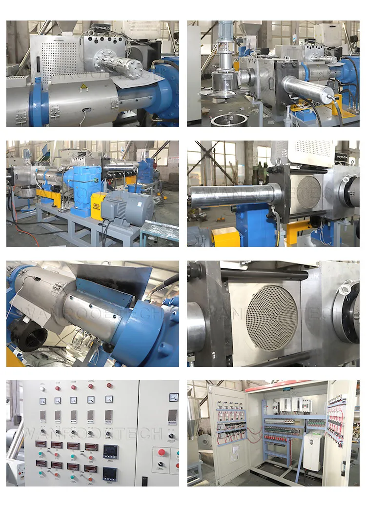 Double Stage Recycled PP PE Film Crushed Material Plastic Granulating Line