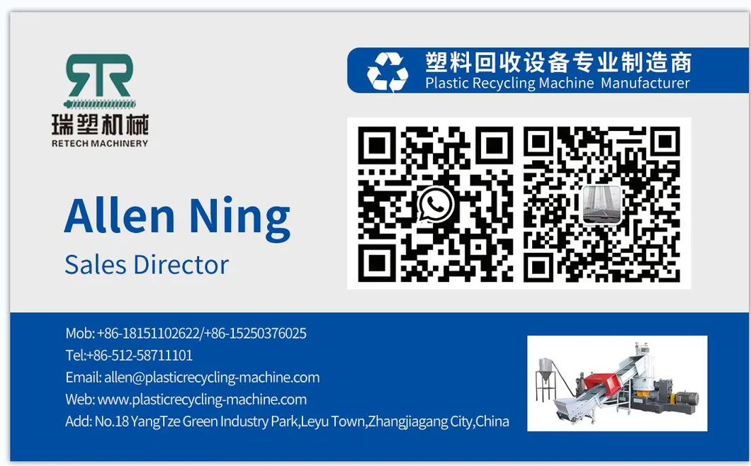 Easy Operated PE PP LDPE HDPE Hard Material/Soft Film Washing Machine Recycling Line