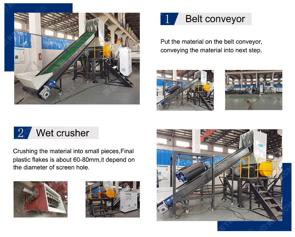 Easy Operated PE PP LDPE HDPE Hard Material/Soft Film Washing Machine Recycling Line