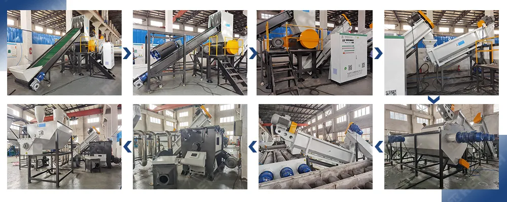 Easy Operated PE PP LDPE HDPE Hard Material/Soft Film Washing Machine Recycling Line