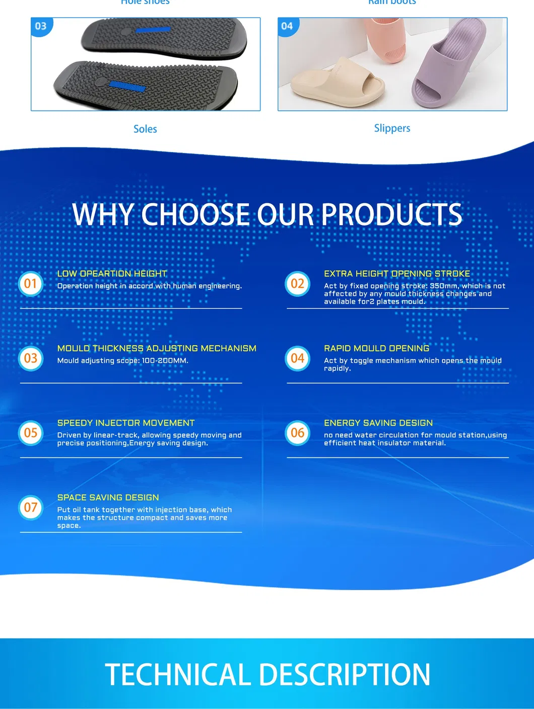 EVA Injection Moulding Shoe Machine with Servo