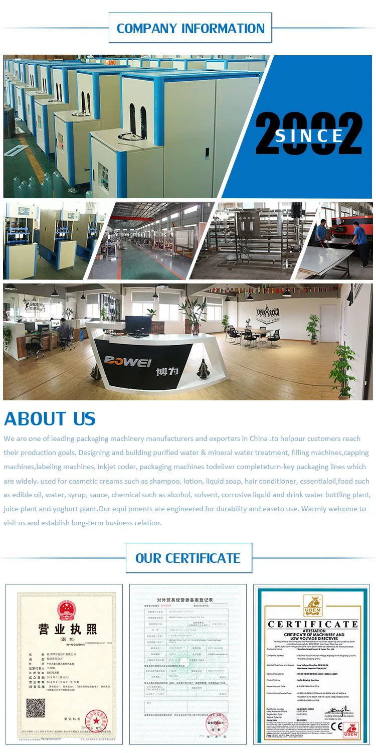 Pet Single Stage Stretch Water Bottle Má Quina De Moldeo Por Soplado De Plá Stico