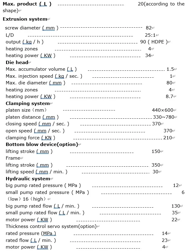 Plastic 5 Gallon PC Bottle Blow Molding Machine
