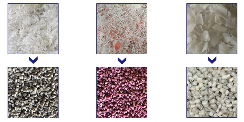 Plastic PP PE HDPE LDPE Film Squeezing Dewatering Strand Pelletizing Machine