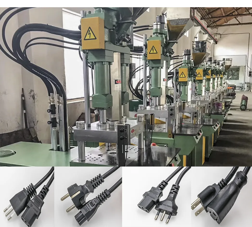 Power Cords Injection Machine 45ton 55ton Moulds Plugs