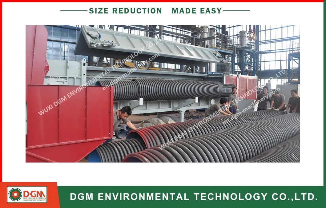 Powerful Pipe Recycling Plant to Shred Large Tube Into Plastic Granules