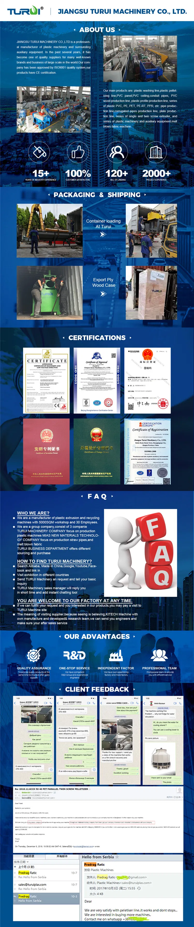 PP/PE Films Washing Recycling Machine Line/ Plastic Recycling Used to Crush, Wash, Dewater