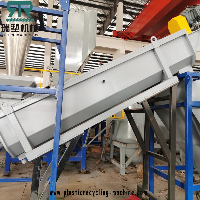 Retech 1000kg/Hr HDPE Bottle PP Tube Shred Crush Wash Machine Recycling Production Line