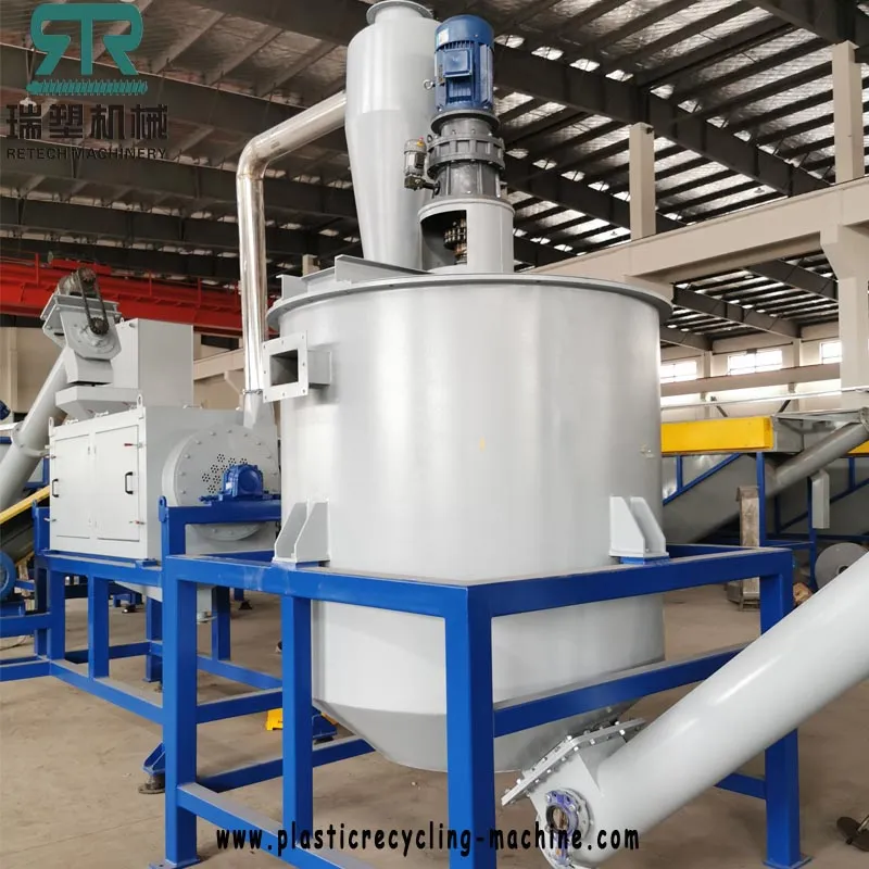 Retech 1000kg/Hr HDPE Bottle PP Tube Shred Crush Wash Machine Recycling Production Line