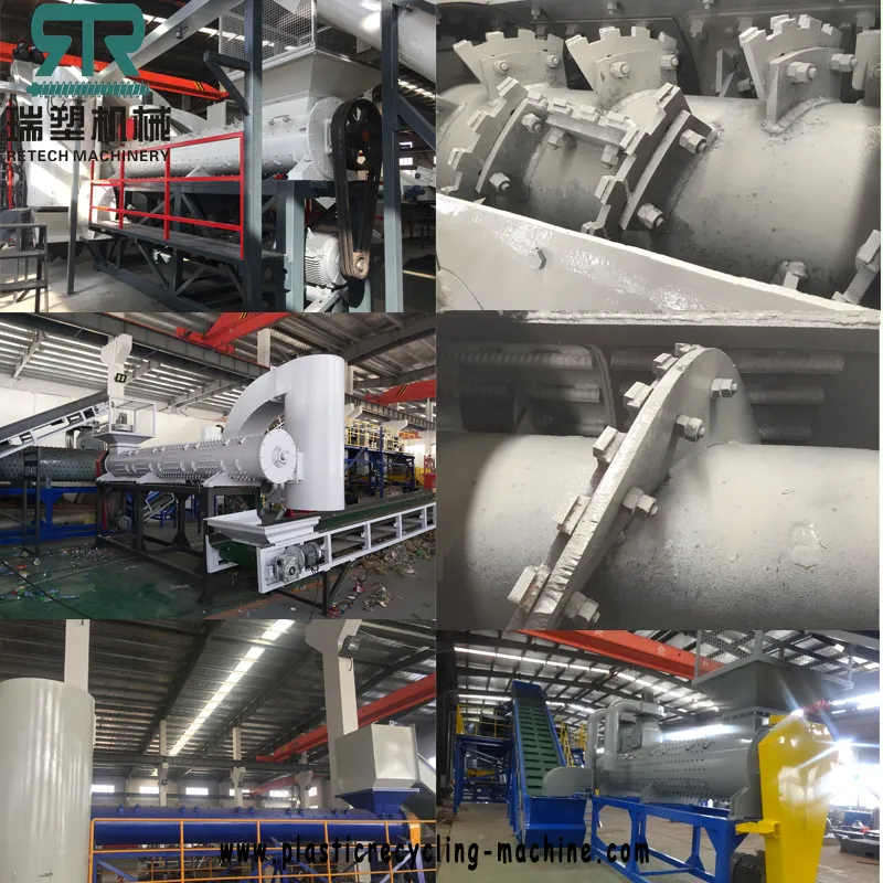 Retech 1000kg/Hr HDPE Bottle PP Tube Shred Crush Wash Machine Recycling Production Line