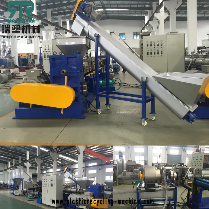 Retech 1000kg/Hr HDPE Bottle PP Tube Shred Crush Wash Machine Recycling Production Line