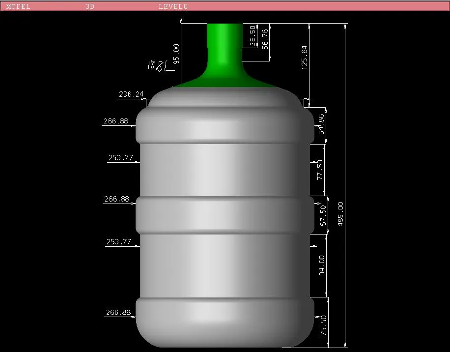 Semi Automatic 30L Botttle Molding Machine