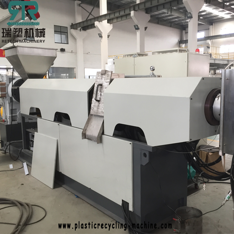 Side Force Feeder PP PE Film Rigid Flakes Water Ring Pelletizing Line Granulator with Vacuum Degassing System