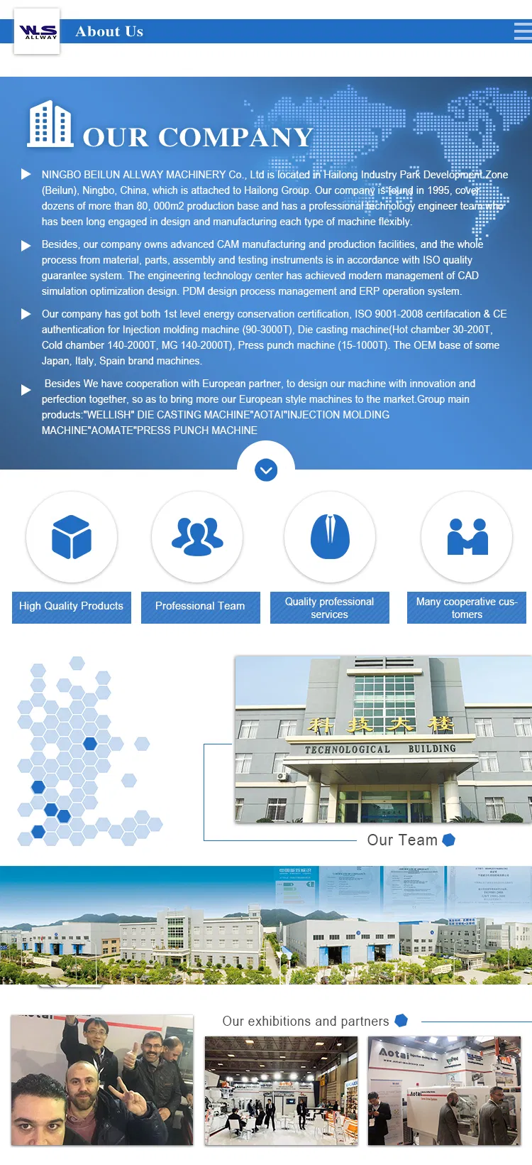 U/150-Pet Vertical Plastic Injection Molding Making Production Line
